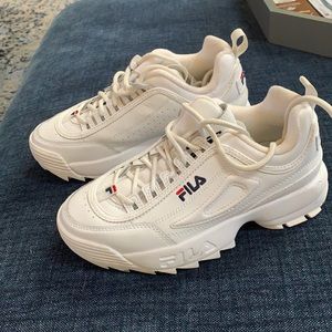 Fila white girls sneakers